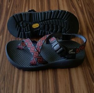 CHACO Womens Sandals Black Gray Cherry Red SIZE 7